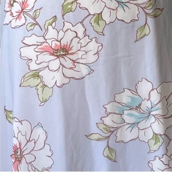 NWT Lulus Blooms for You Light Blue Floral Print Maxi Dress - Picture 11 of 12
